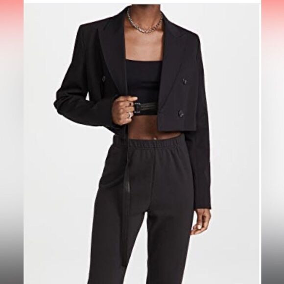 Helmut Lang Belted CRP Rider Blazer Black 8 NWT - Picture 2 of 16